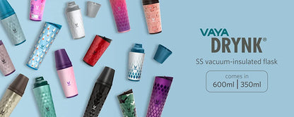 Drynk 350 ml 3 in 1 Vacuum Insulated Stainless Steel Gulper and Sipper Water Bottle (Tumbler+Sipper+Gulper) with 2 Cups, Thermos Flask