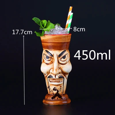 450ml Hawaii Tiki Ceramic Mug – Tropical-Themed Drinkware