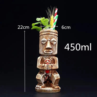 450ml Hawaii Tiki Ceramic Mug – Tropical-Themed Drinkware