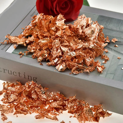 Gold, Silver & Rose Gold Foil Flakes – 1g-3g Metallic Leaf for DIY Candle Making, Crafts & Decorations