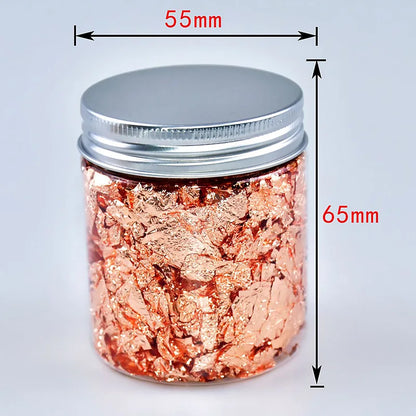 Gold, Silver & Rose Gold Foil Flakes – 1g-3g Metallic Leaf for DIY Candle Making, Crafts & Decorations