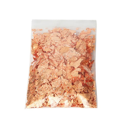 Gold, Silver & Rose Gold Foil Flakes – 1g-3g Metallic Leaf for DIY Candle Making, Crafts & Decorations