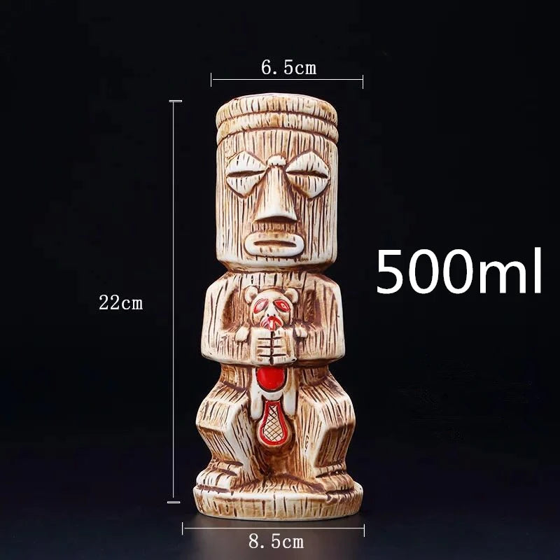 450ml Hawaii Tiki Ceramic Mug – Tropical-Themed Drinkware