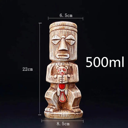 450ml Hawaii Tiki Ceramic Mug – Tropical-Themed Drinkware