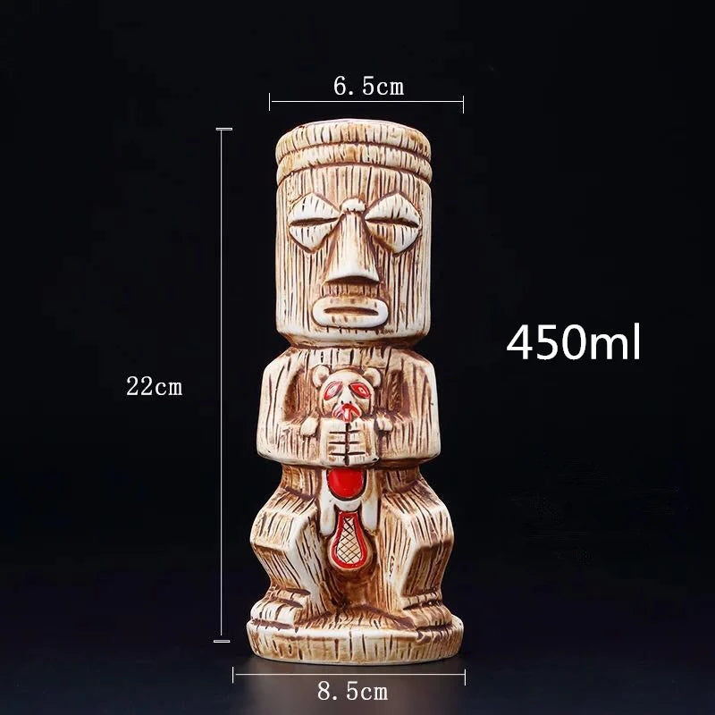 450ml Hawaii Tiki Ceramic Mug – Tropical-Themed Drinkware