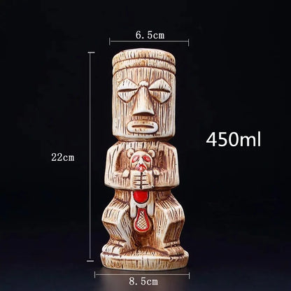450ml Hawaii Tiki Ceramic Mug – Tropical-Themed Drinkware