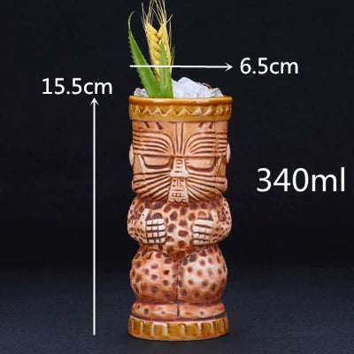 450ml Hawaii Tiki Ceramic Mug – Tropical-Themed Drinkware