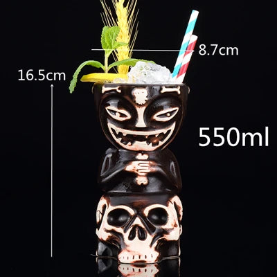 450ml Hawaii Tiki Ceramic Mug – Tropical-Themed Drinkware