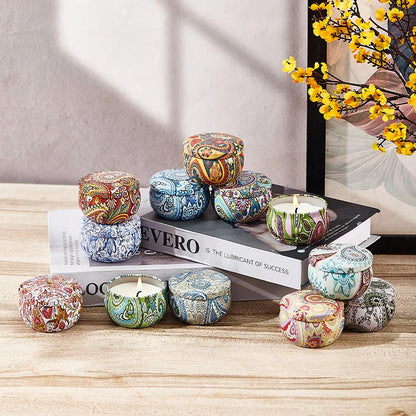 Obisesio 12-Piece Scented Candle Set – Natural Soy Wax Aromatherapy Candles for Home & Relaxation