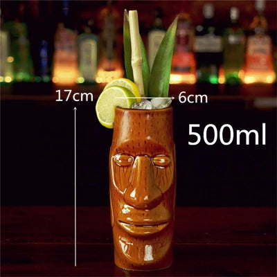 450ml Hawaii Tiki Ceramic Mug – Tropical-Themed Drinkware