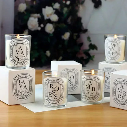 Luxury Scented Candle in Glass Jar – Aromatherapy Candle for Home, Wedding, & Gift Giving