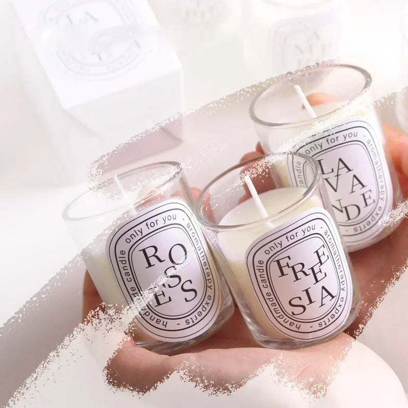 Luxury Scented Candle in Glass Jar – Aromatherapy Candle for Home, Wedding, & Gift Giving