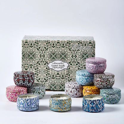 Obisesio 12-Piece Scented Candle Set – Natural Soy Wax Aromatherapy Candles for Home & Relaxation