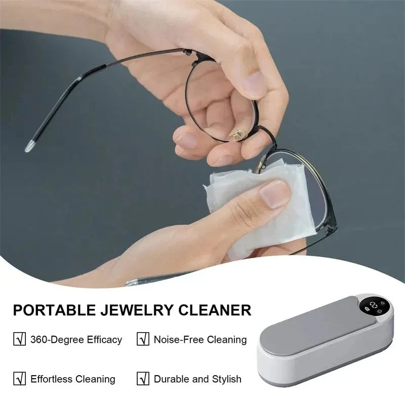 450ml Ultrasonic Cleaner – Portable Household Cleaning Machine for Jewelry, Glasses & More