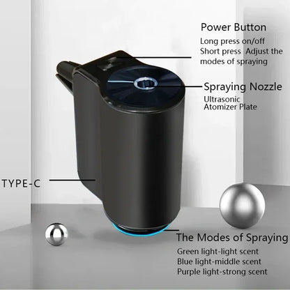 Car Air Freshener & Humidifier – Dual-Function Aroma Diffuser with Essential Oil
