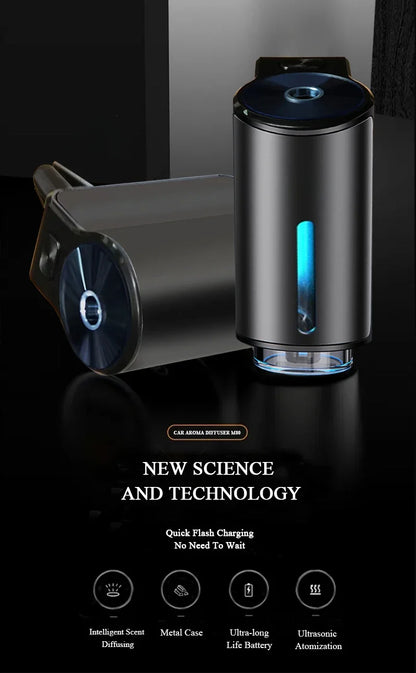 Car Air Freshener & Humidifier – Dual-Function Aroma Diffuser with Essential Oil