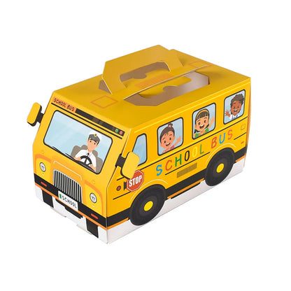 5PCS School Bus-Themed Candy & Snack Boxes – Fun Gift Packaging for Kids' Birthday & Back-to-School Parties!
