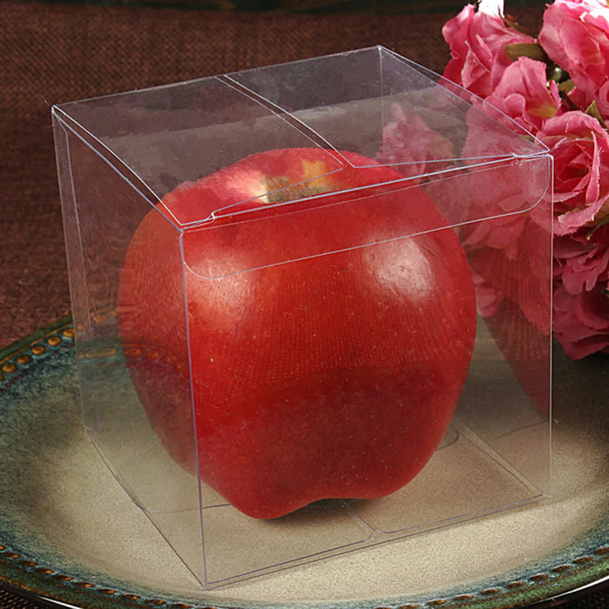50PCS Clear PVC Gift Boxes – 5x5x5cm Transparent Wedding & Party Favor Packaging