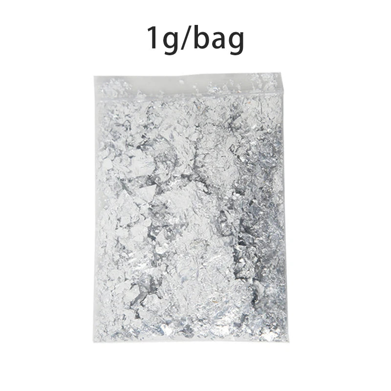 Gold, Silver & Rose Gold Foil Flakes – 1g-3g Metallic Leaf for DIY Candle Making, Crafts & Decorations