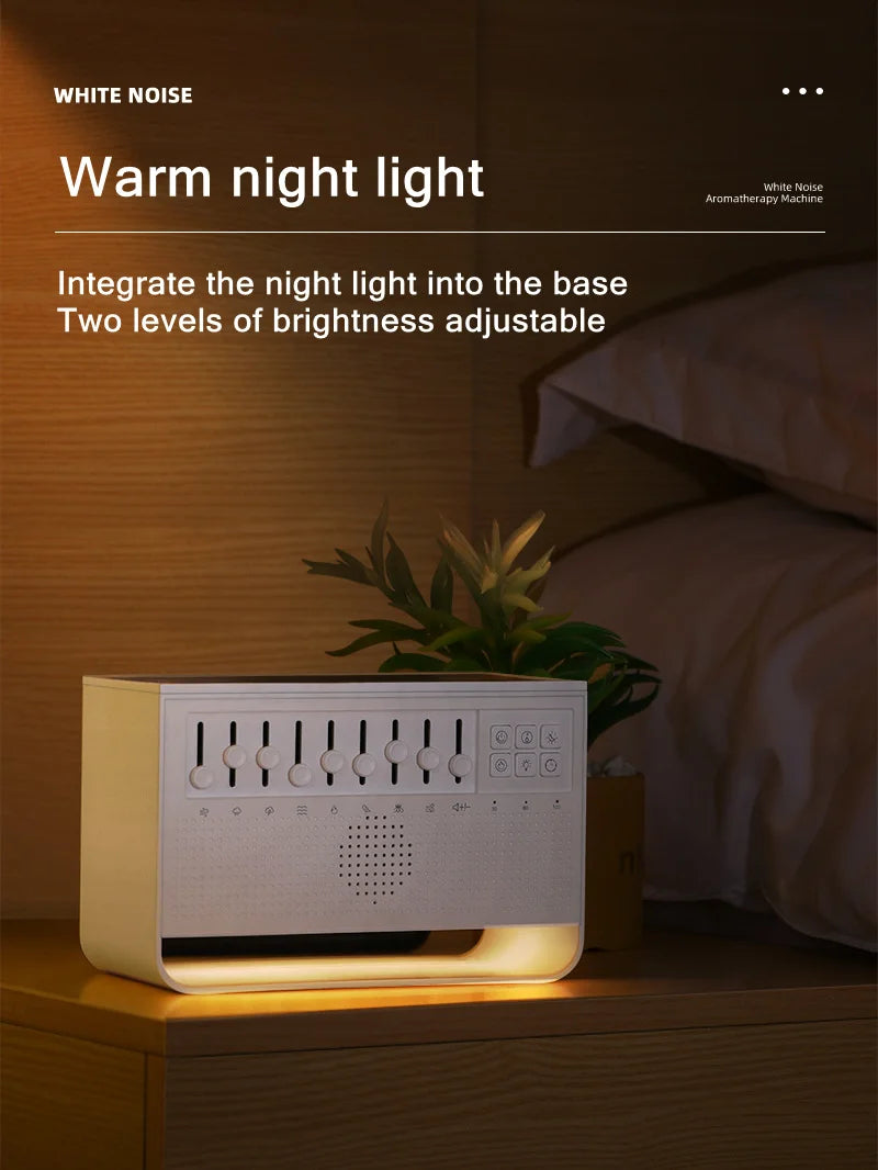 3-in-1 Flame Air Diffuser & Humidifier | Ultrasonic Aromatherapy | 8 White Noise & Bluetooth Music Player