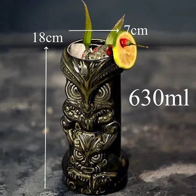450ml Hawaii Tiki Ceramic Mug – Tropical-Themed Drinkware