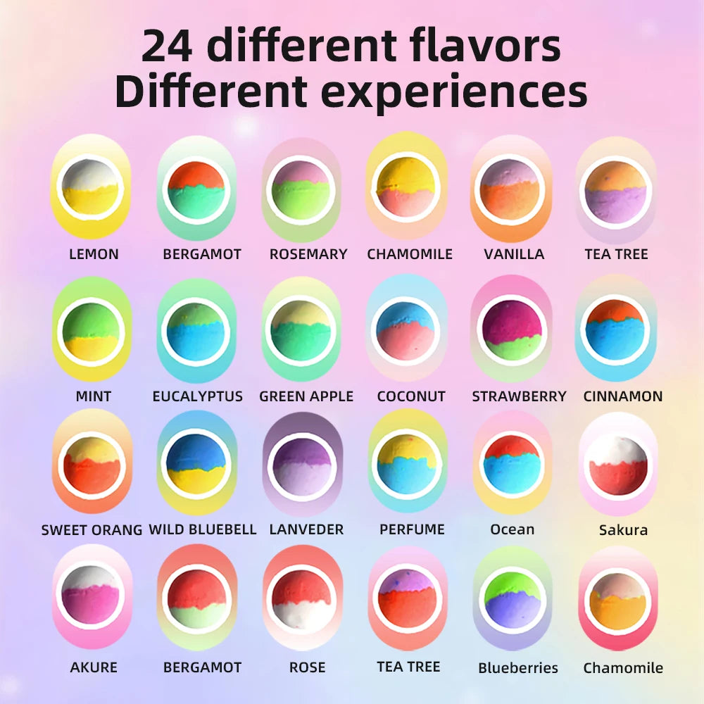 24-Pack Kids Bath Bombs with Surprise Toys Inside – Natural & Organic Bubble Bath Gift Set