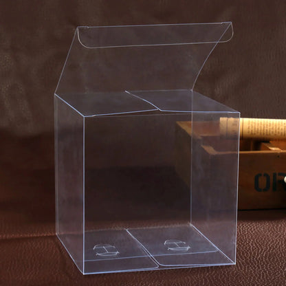 50PCS Clear PVC Gift Boxes – 5x5x5cm Transparent Wedding & Party Favor Packaging
