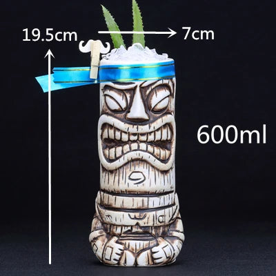 450ml Hawaii Tiki Ceramic Mug – Tropical-Themed Drinkware