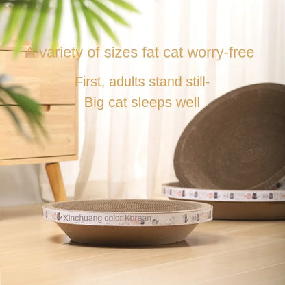 1pc Corrugated Paper Cat Scratcher and Toy Set - Durable and Fun Cat Scratching Pad for Happy and Healthy Felines