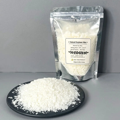 100% Natural Soy Wax Granules – Additive-Free, Smokeless Candle Making Wax (100g - 1KG)