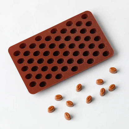 Multi-Cavity Coffee Bean Silicone Mold – DIY Candle, Soap, Resin & Baking Tool