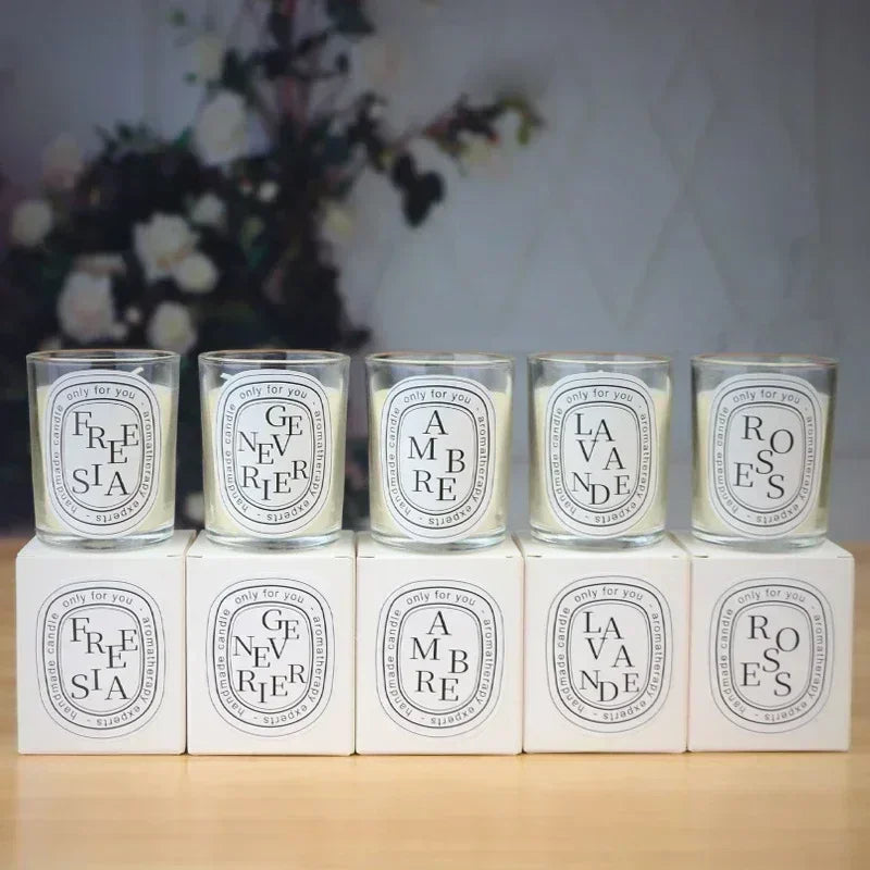 Luxury Scented Candle in Glass Jar – Aromatherapy Candle for Home, Wedding, & Gift Giving
