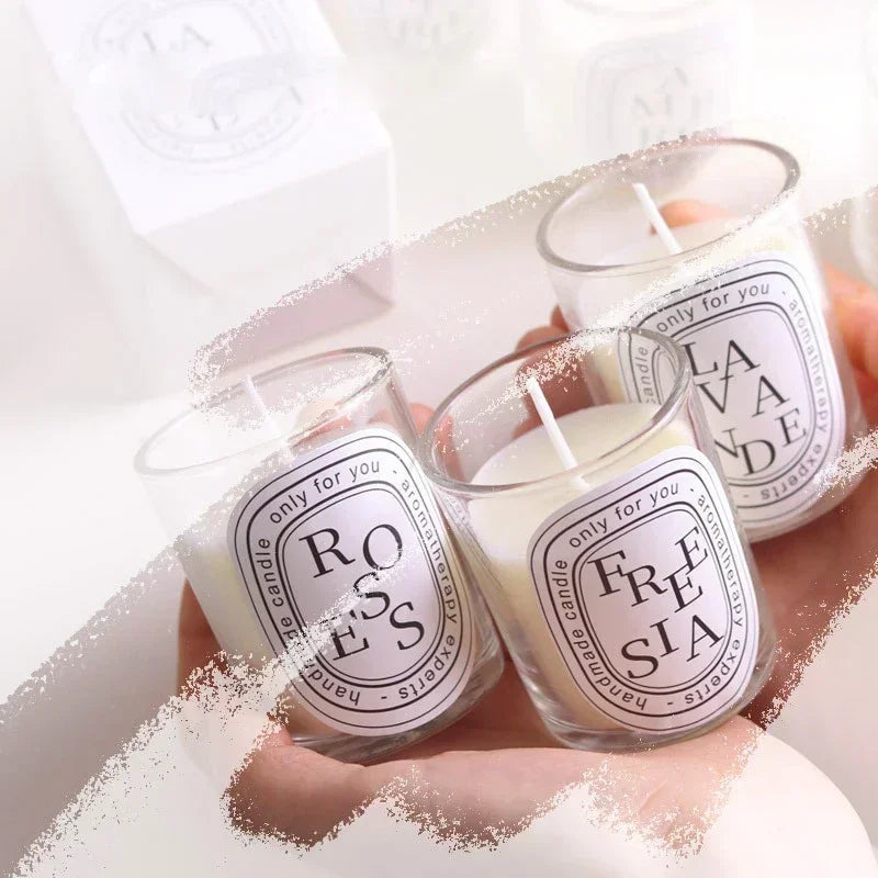 Luxury Scented Candle in Glass Jar – Aromatherapy Candle for Home, Wedding, & Gift Giving