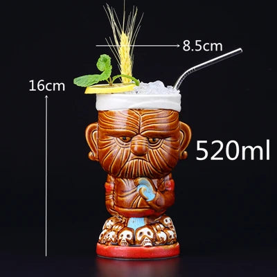 450ml Hawaii Tiki Ceramic Mug – Tropical-Themed Drinkware