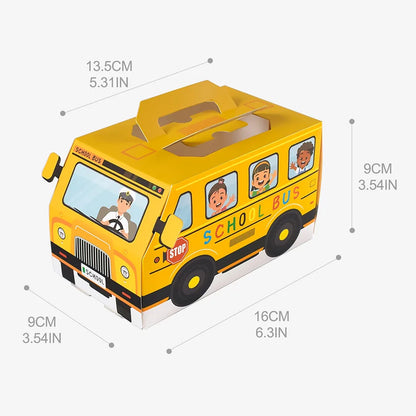 5PCS School Bus-Themed Candy & Snack Boxes – Fun Gift Packaging for Kids' Birthday & Back-to-School Parties!