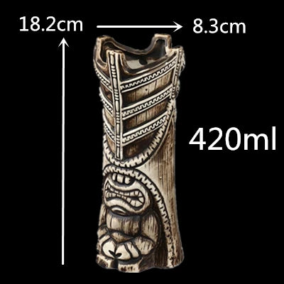 450ml Hawaii Tiki Ceramic Mug – Tropical-Themed Drinkware