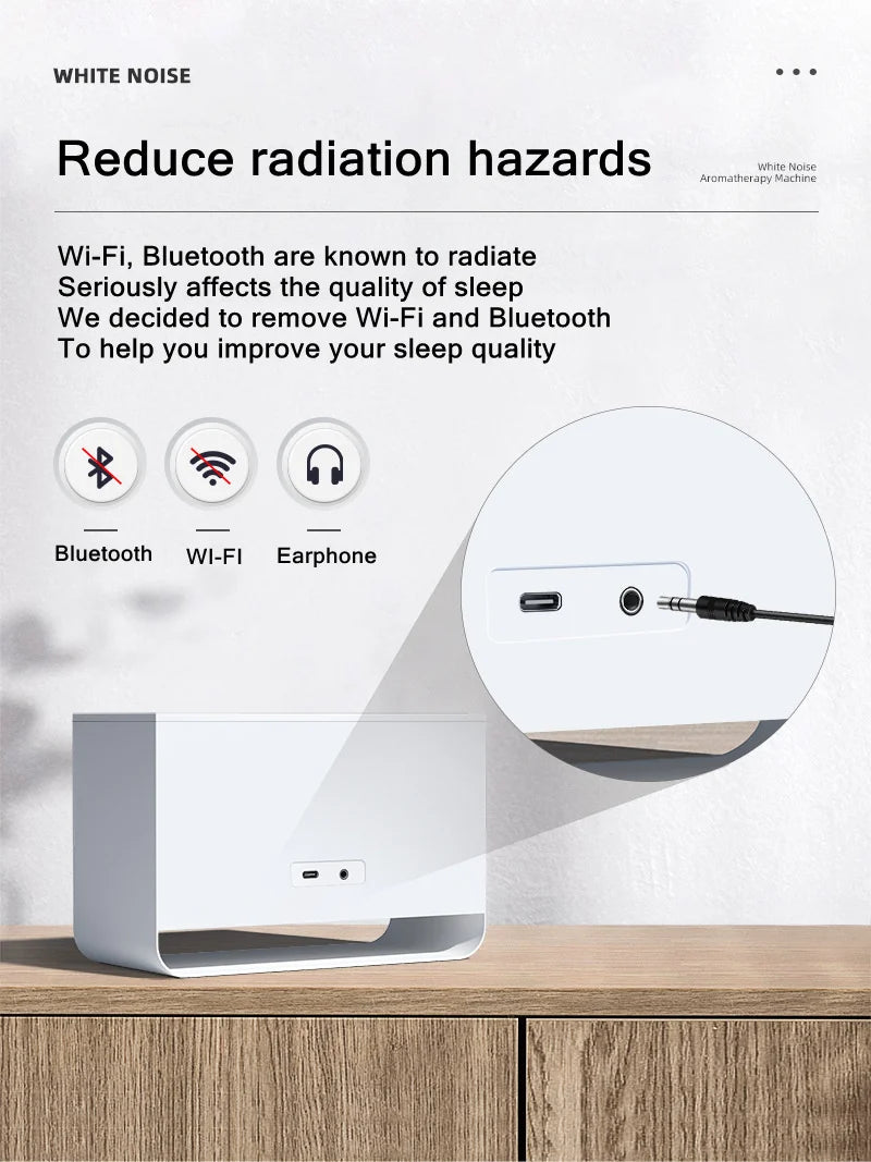 3-in-1 Flame Air Diffuser & Humidifier | Ultrasonic Aromatherapy | 8 White Noise & Bluetooth Music Player
