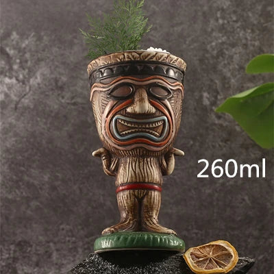 450ml Hawaii Tiki Ceramic Mug – Tropical-Themed Drinkware