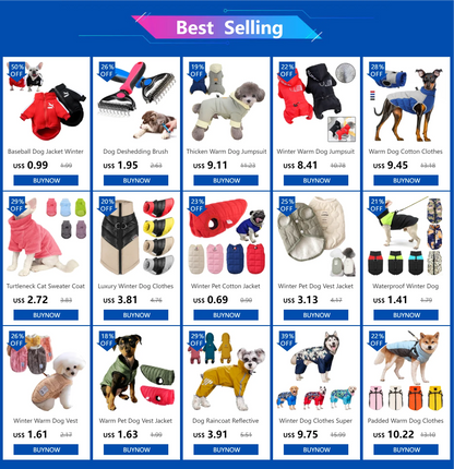 Winter Pet Dog Vest Jacket for Small Medium Dogs Cats Warm Cotton Clothes Puppy Yorkie Chihuahua Coat Maltese Bulldog Apparel