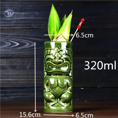 450ml Hawaii Tiki Ceramic Mug – Tropical-Themed Drinkware