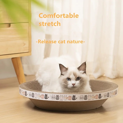 1pc Corrugated Paper Cat Scratcher and Toy Set - Durable and Fun Cat Scratching Pad for Happy and Healthy Felines
