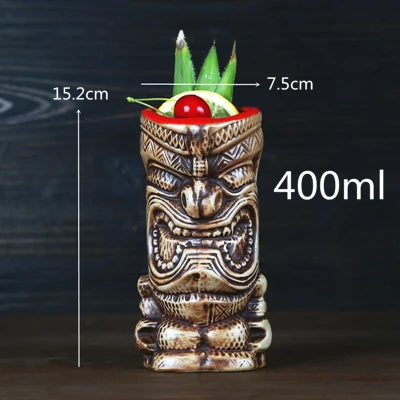450ml Hawaii Tiki Ceramic Mug – Tropical-Themed Drinkware