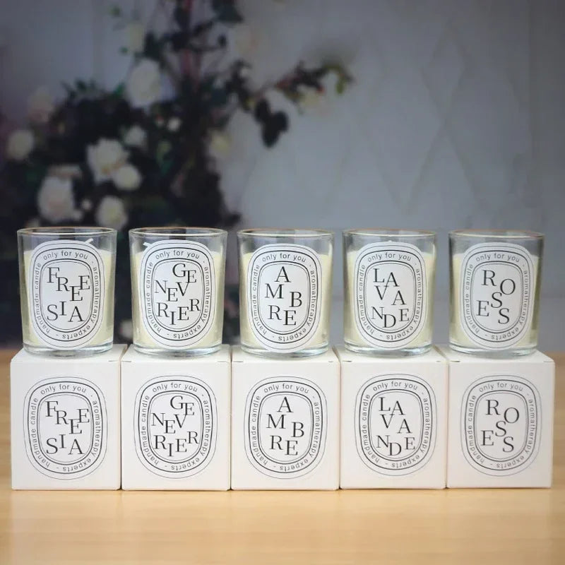 Luxury Scented Candle in Glass Jar – Aromatherapy Candle for Home, Wedding, & Gift Giving