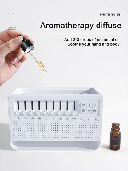 3-in-1 Flame Air Diffuser & Humidifier | Ultrasonic Aromatherapy | 8 White Noise & Bluetooth Music Player
