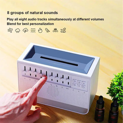 3-in-1 Flame Air Diffuser & Humidifier | Ultrasonic Aromatherapy | 8 White Noise & Bluetooth Music Player