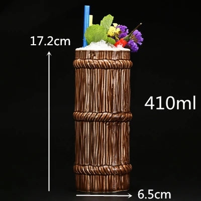 450ml Hawaii Tiki Ceramic Mug – Tropical-Themed Drinkware