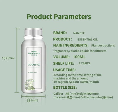 100ML Hotel Room Fragrance Diffuser for Home Air Freshener Scenting Device Air Purifier Humidifier Car Essential Oil Refil