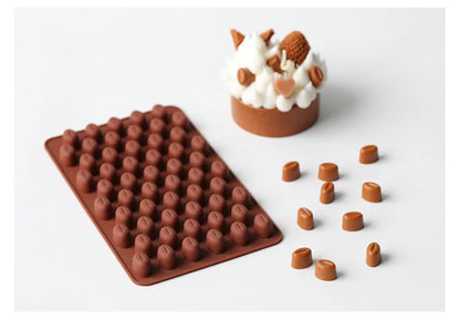 Multi-Cavity Coffee Bean Silicone Mold – DIY Candle, Soap, Resin & Baking Tool