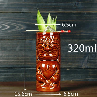 450ml Hawaii Tiki Ceramic Mug – Tropical-Themed Drinkware