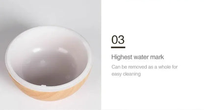 Xiaomi USB Ultrasonic Aroma Diffuser & Cool Mist Humidifier – Wood Grain Design for Home & Office